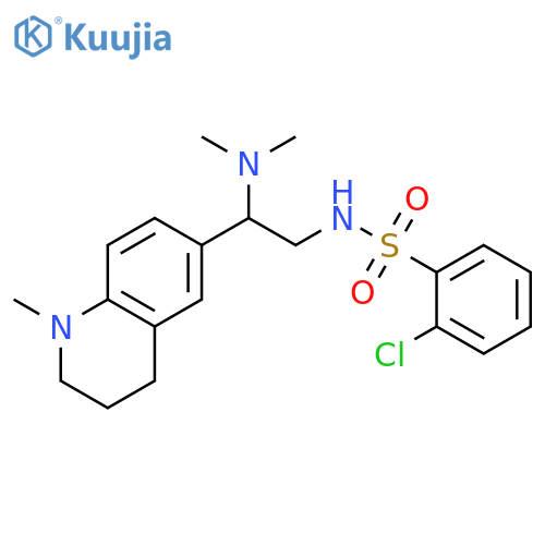 2-chloro-N-2-(dimethylamino)-2-(1-methyl-1,2,3,4-tetrahydroquinolin-6-yl)ethylbenzene-1-sulfonamide structure