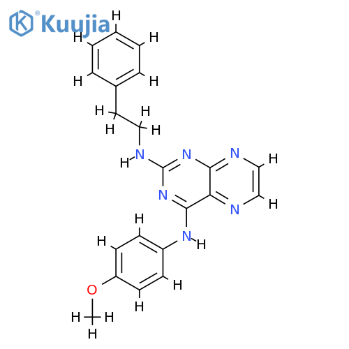 N4-(4-methoxyphenyl)-N2-(2-phenylethyl)pteridine-2,4-diamine structure