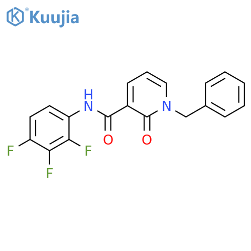 1-benzyl-2-oxo-N-(2,3,4-trifluorophenyl)-1,2-dihydropyridine-3-carboxamide structure