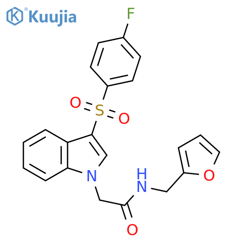 2-3-(4-fluorobenzenesulfonyl)-1H-indol-1-yl-N-(furan-2-yl)methylacetamide structure