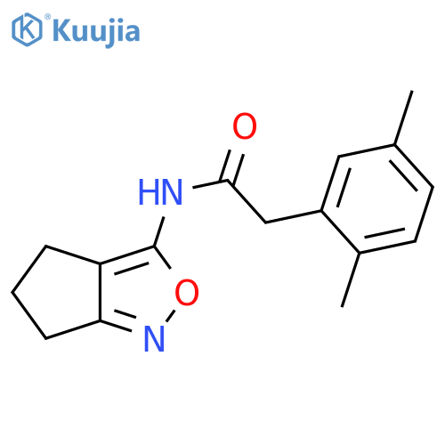 N-{4H,5H,6H-cyclopentac1,2oxazol-3-yl}-2-(2,5-dimethylphenyl)acetamide structure