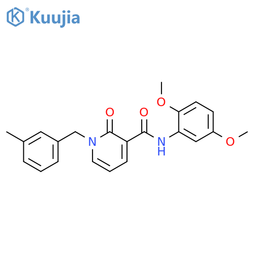 N-(2,5-dimethoxyphenyl)-1-(3-methylphenyl)methyl-2-oxo-1,2-dihydropyridine-3-carboxamide structure