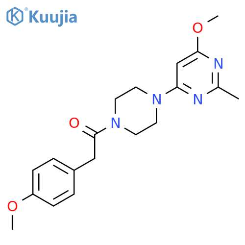 1-4-(6-methoxy-2-methylpyrimidin-4-yl)piperazin-1-yl-2-(4-methoxyphenyl)ethan-1-one structure