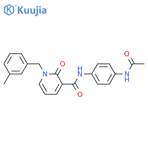 N-(4-acetamidophenyl)-1-[(3-methylphenyl)methyl]-2-oxopyridine-3-carboxamide structure