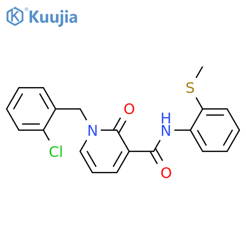 1-(2-chlorophenyl)methyl-N-2-(methylsulfanyl)phenyl-2-oxo-1,2-dihydropyridine-3-carboxamide structure
