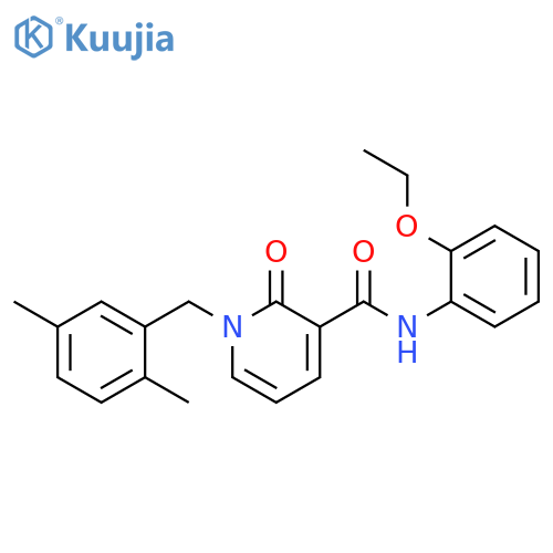 1-(2,5-dimethylphenyl)methyl-N-(2-ethoxyphenyl)-2-oxo-1,2-dihydropyridine-3-carboxamide structure
