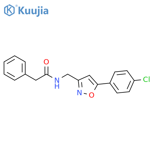 N-{5-(4-chlorophenyl)-1,2-oxazol-3-ylmethyl}-2-phenylacetamide structure