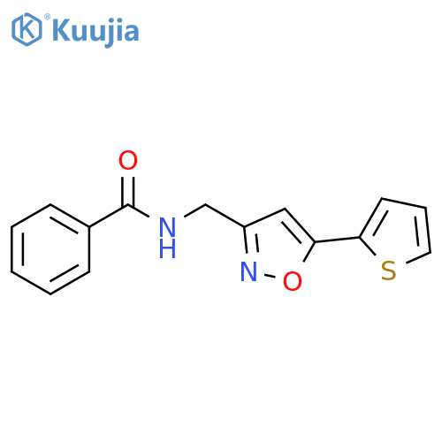 N-{5-(thiophen-2-yl)-1,2-oxazol-3-ylmethyl}benzamide structure