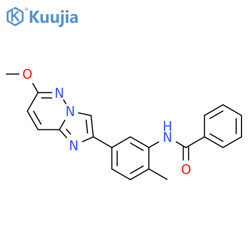 N-(5-{6-methoxyimidazo1,2-bpyridazin-2-yl}-2-methylphenyl)benzamide structure