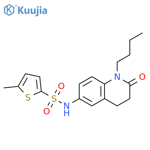 N-(1-butyl-2-oxo-1,2,3,4-tetrahydroquinolin-6-yl)-5-methylthiophene-2-sulfonamide structure