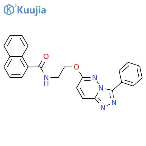 N-2-({3-phenyl-1,2,4triazolo4,3-bpyridazin-6-yl}oxy)ethylnaphthalene-1-carboxamide structure