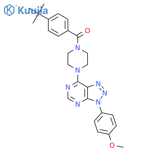 1-(4-tert-butylbenzoyl)-4-3-(4-methoxyphenyl)-3H-1,2,3triazolo4,5-dpyrimidin-7-ylpiperazine structure