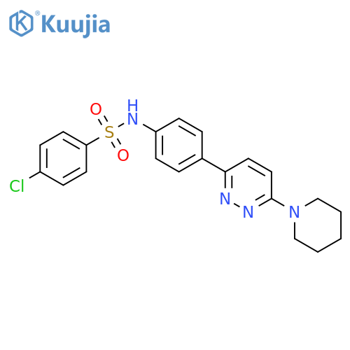 4-chloro-N-{4-6-(piperidin-1-yl)pyridazin-3-ylphenyl}benzene-1-sulfonamide structure