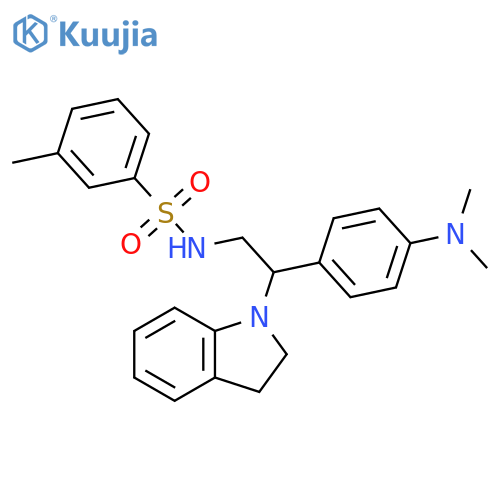N-2-(2,3-dihydro-1H-indol-1-yl)-2-4-(dimethylamino)phenylethyl-3-methylbenzene-1-sulfonamide structure