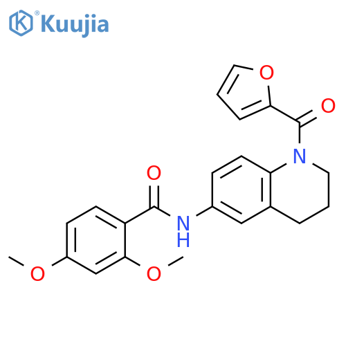 N-1-(furan-2-carbonyl)-1,2,3,4-tetrahydroquinolin-6-yl-2,4-dimethoxybenzamide structure