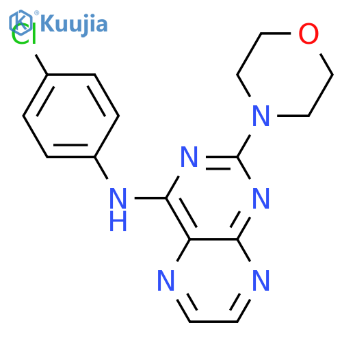 N-(4-chlorophenyl)-2-(morpholin-4-yl)pteridin-4-amine structure