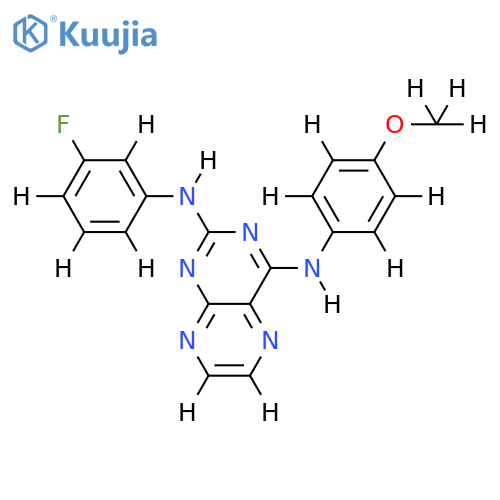 N2-(3-fluorophenyl)-N4-(4-methoxyphenyl)pteridine-2,4-diamine structure