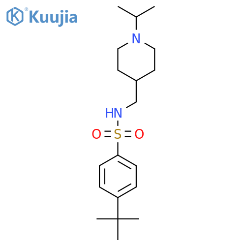 4-tert-butyl-N-{1-(propan-2-yl)piperidin-4-ylmethyl}benzene-1-sulfonamide structure