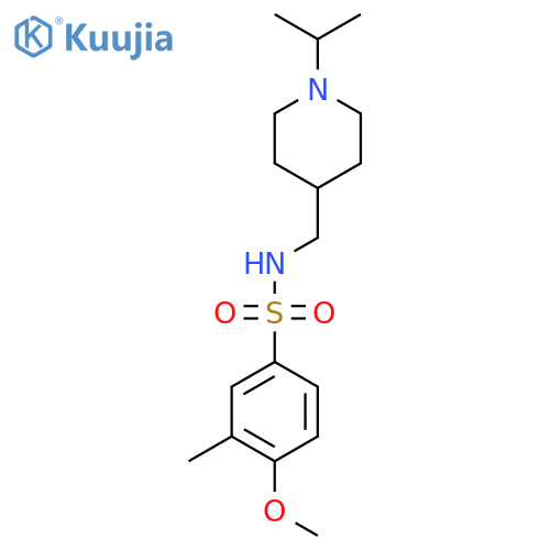 4-methoxy-3-methyl-N-{1-(propan-2-yl)piperidin-4-ylmethyl}benzene-1-sulfonamide structure