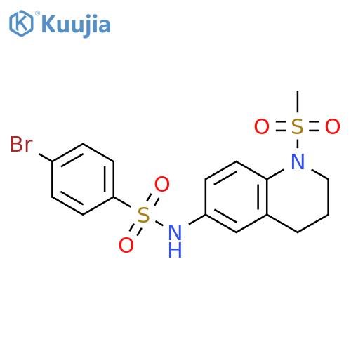 4-bromo-N-(1-methanesulfonyl-1,2,3,4-tetrahydroquinolin-6-yl)benzene-1-sulfonamide structure