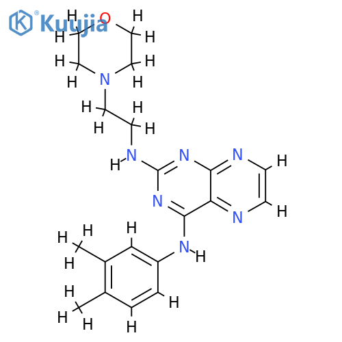 N4-(3,4-dimethylphenyl)-N2-2-(morpholin-4-yl)ethylpteridine-2,4-diamine structure