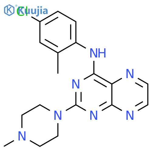 N-(4-chloro-2-methylphenyl)-2-(4-methylpiperazin-1-yl)pteridin-4-amine structure