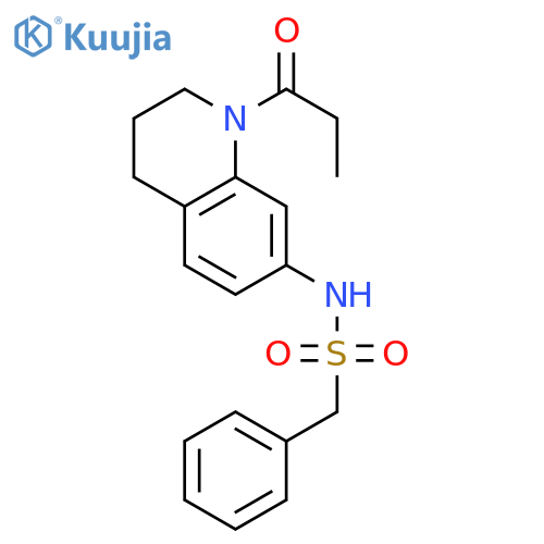 1-phenyl-N-(1-propanoyl-1,2,3,4-tetrahydroquinolin-7-yl)methanesulfonamide structure