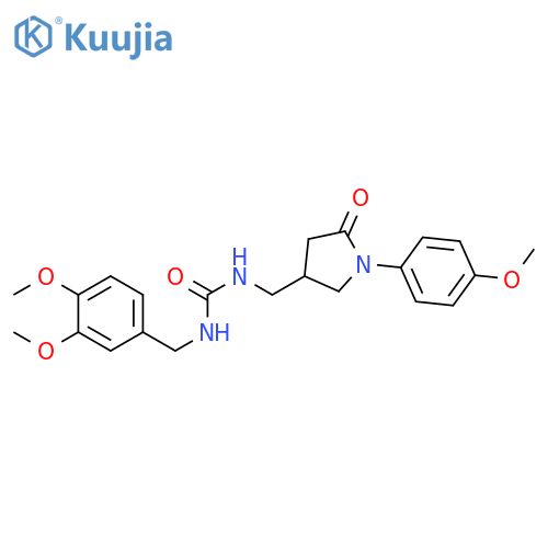 1-(3,4-dimethoxyphenyl)methyl-3-{1-(4-methoxyphenyl)-5-oxopyrrolidin-3-ylmethyl}urea structure