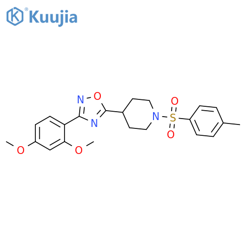 4-3-(2,4-dimethoxyphenyl)-1,2,4-oxadiazol-5-yl-1-(4-methylbenzenesulfonyl)piperidine structure