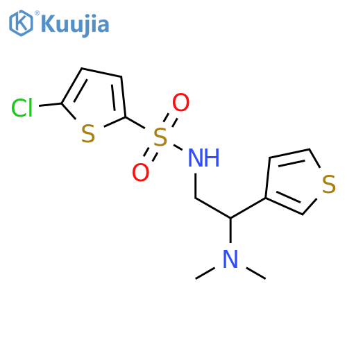 5-chloro-N-2-(dimethylamino)-2-(thiophen-3-yl)ethylthiophene-2-sulfonamide structure