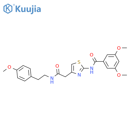 3,5-dimethoxy-N-4-({2-(4-methoxyphenyl)ethylcarbamoyl}methyl)-1,3-thiazol-2-ylbenzamide structure