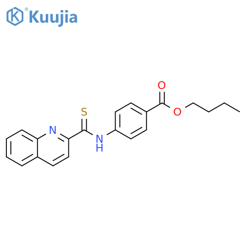butyl 4-(quinoline-2-thioamido)benzoate structure