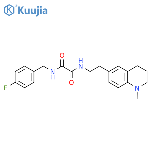 N'-(4-fluorophenyl)methyl-N-2-(1-methyl-1,2,3,4-tetrahydroquinolin-6-yl)ethylethanediamide structure