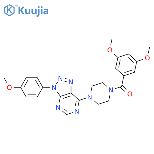 1-(3,5-dimethoxybenzoyl)-4-3-(4-methoxyphenyl)-3H-1,2,3triazolo4,5-dpyrimidin-7-ylpiperazine structure
