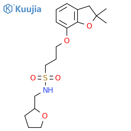 3-(2,2-dimethyl-2,3-dihydro-1-benzofuran-7-yl)oxy-N-(oxolan-2-yl)methylpropane-1-sulfonamide structure