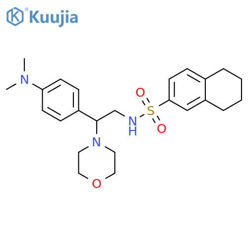 N-{2-4-(dimethylamino)phenyl-2-(morpholin-4-yl)ethyl}-5,6,7,8-tetrahydronaphthalene-2-sulfonamide structure