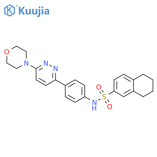 N-{4-6-(morpholin-4-yl)pyridazin-3-ylphenyl}-5,6,7,8-tetrahydronaphthalene-2-sulfonamide structure