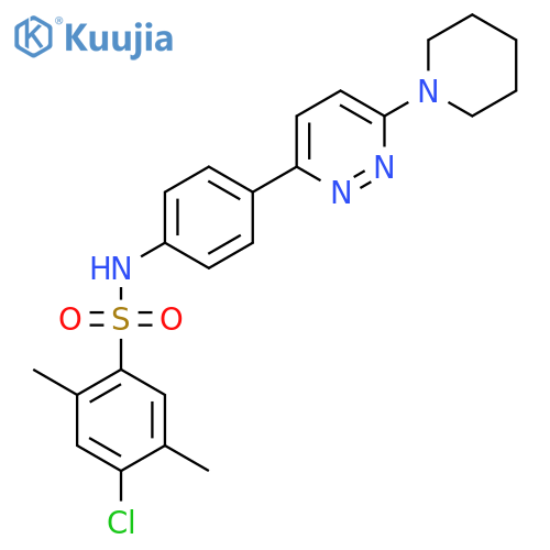 4-chloro-2,5-dimethyl-N-{4-6-(piperidin-1-yl)pyridazin-3-ylphenyl}benzene-1-sulfonamide structure