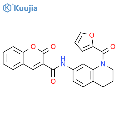 N-1-(furan-2-carbonyl)-1,2,3,4-tetrahydroquinolin-7-yl-2-oxo-2H-chromene-3-carboxamide structure