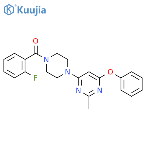 4-4-(2-fluorobenzoyl)piperazin-1-yl-2-methyl-6-phenoxypyrimidine structure