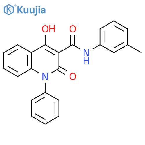 4-hydroxy-N-(3-methylphenyl)-2-oxo-1-phenyl-1,2-dihydroquinoline-3-carboxamide structure