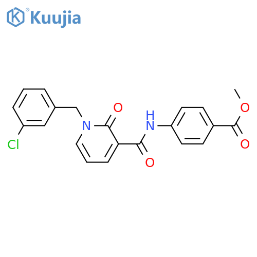 methyl 4-{1-(3-chlorophenyl)methyl-2-oxo-1,2-dihydropyridine-3-amido}benzoate structure