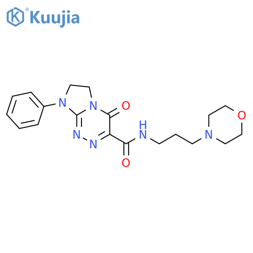 N-3-(morpholin-4-yl)propyl-4-oxo-8-phenyl-4H,6H,7H,8H-imidazo2,1-c1,2,4triazine-3-carboxamide structure