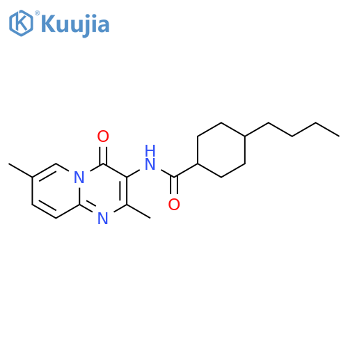4-butyl-N-{2,7-dimethyl-4-oxo-4H-pyrido1,2-apyrimidin-3-yl}cyclohexane-1-carboxamide structure