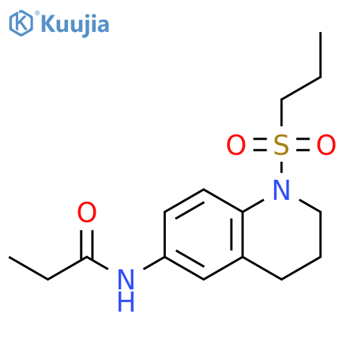 N-1-(propane-1-sulfonyl)-1,2,3,4-tetrahydroquinolin-6-ylpropanamide structure