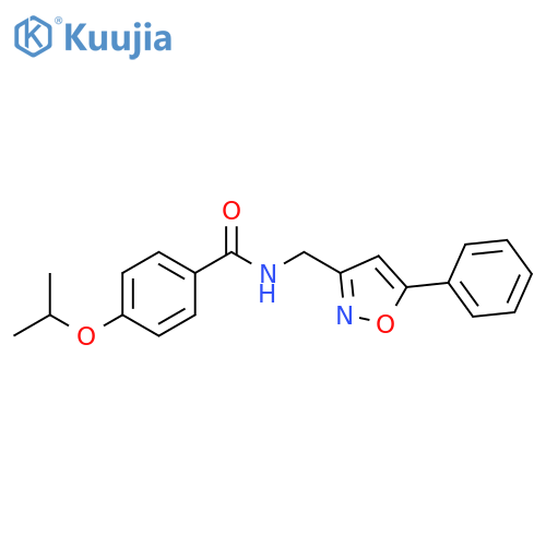 N-(5-phenyl-1,2-oxazol-3-yl)methyl-4-(propan-2-yloxy)benzamide structure