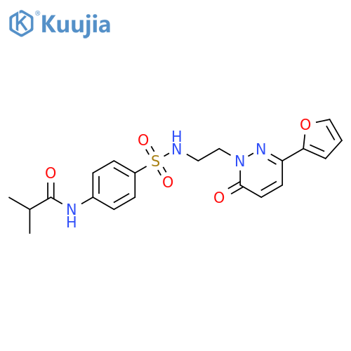 N-4-({2-3-(furan-2-yl)-6-oxo-1,6-dihydropyridazin-1-ylethyl}sulfamoyl)phenyl-2-methylpropanamide structure