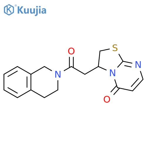 3-2-oxo-2-(1,2,3,4-tetrahydroisoquinolin-2-yl)ethyl-2H,3H,5H-1,3thiazolo3,2-apyrimidin-5-one structure