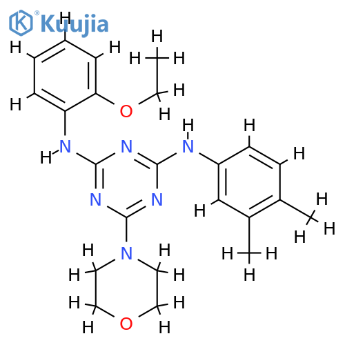 N2-(3,4-dimethylphenyl)-N4-(2-ethoxyphenyl)-6-(morpholin-4-yl)-1,3,5-triazine-2,4-diamine structure