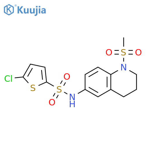 5-chloro-N-(1-methanesulfonyl-1,2,3,4-tetrahydroquinolin-6-yl)thiophene-2-sulfonamide structure